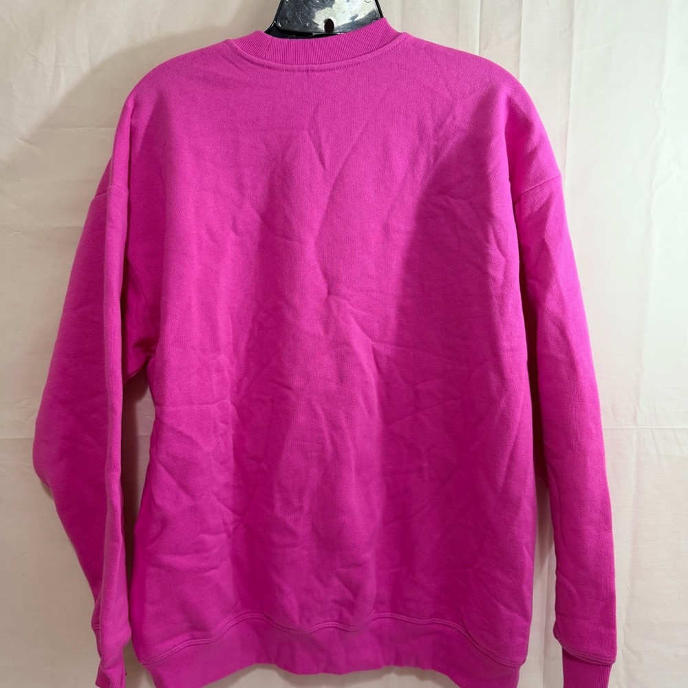 PINK Victoria's Secret Pink Crewneck Ivy Fleece Oversized Sweatshirt Small - Picture 7 of 8
